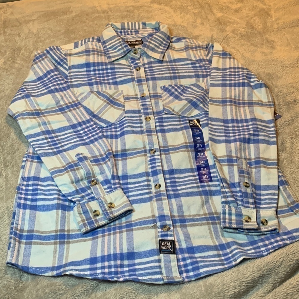 NWT Plaid Real Work Shirt